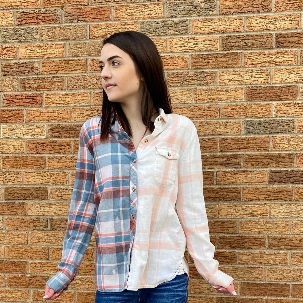 *CUSTOM DYED FLANNEL BUTTON DOWN